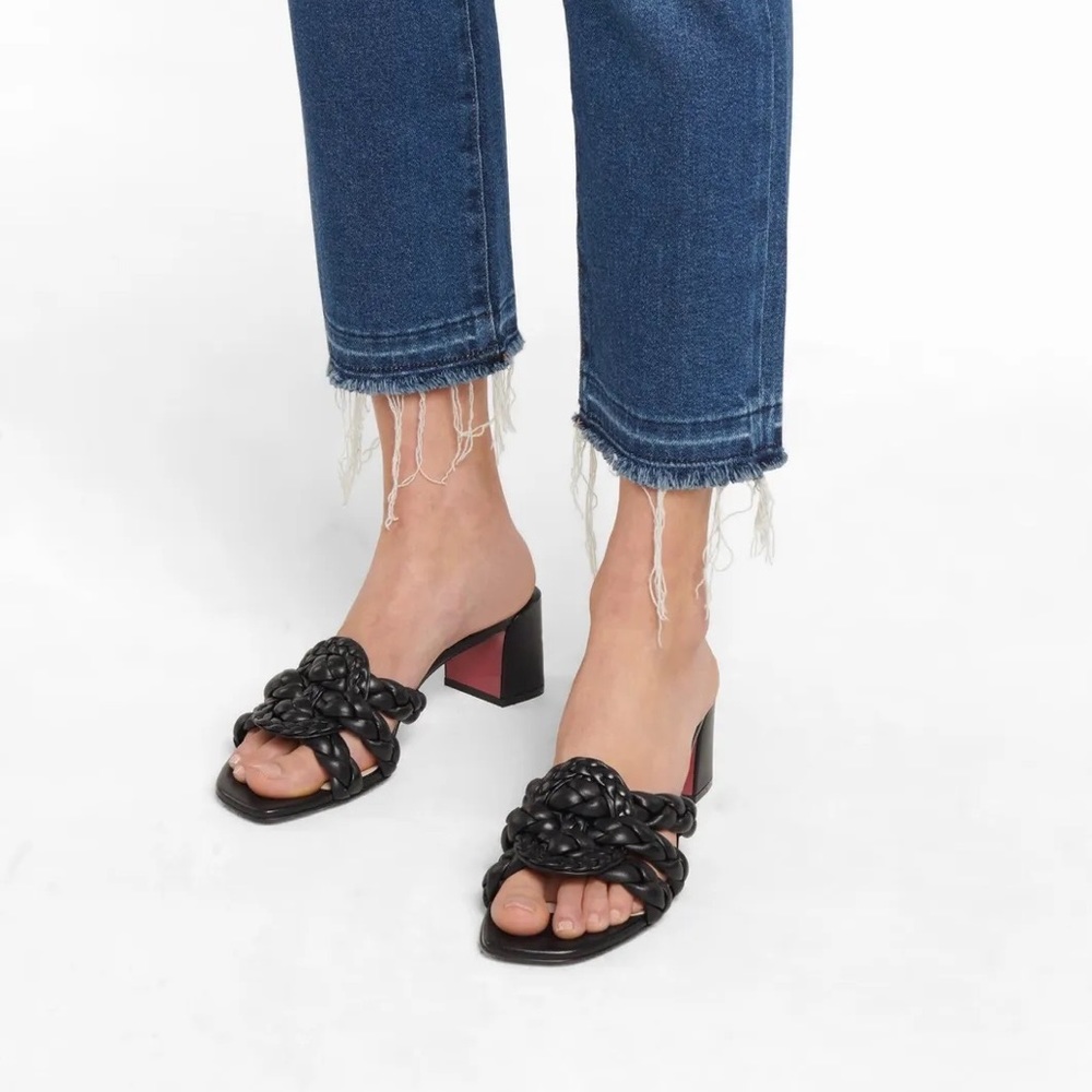 Christian Louboutin black leather Marmela mules 55cm sold out 37.5 or 7 women’s